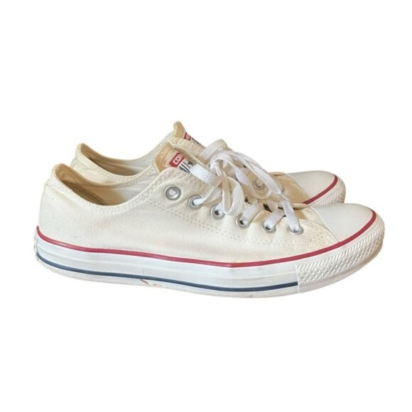 Converse Chuck Taylor All Star Low Top White Sneakers Women’s 10 / Men’s 8 - Picture 1 of 15